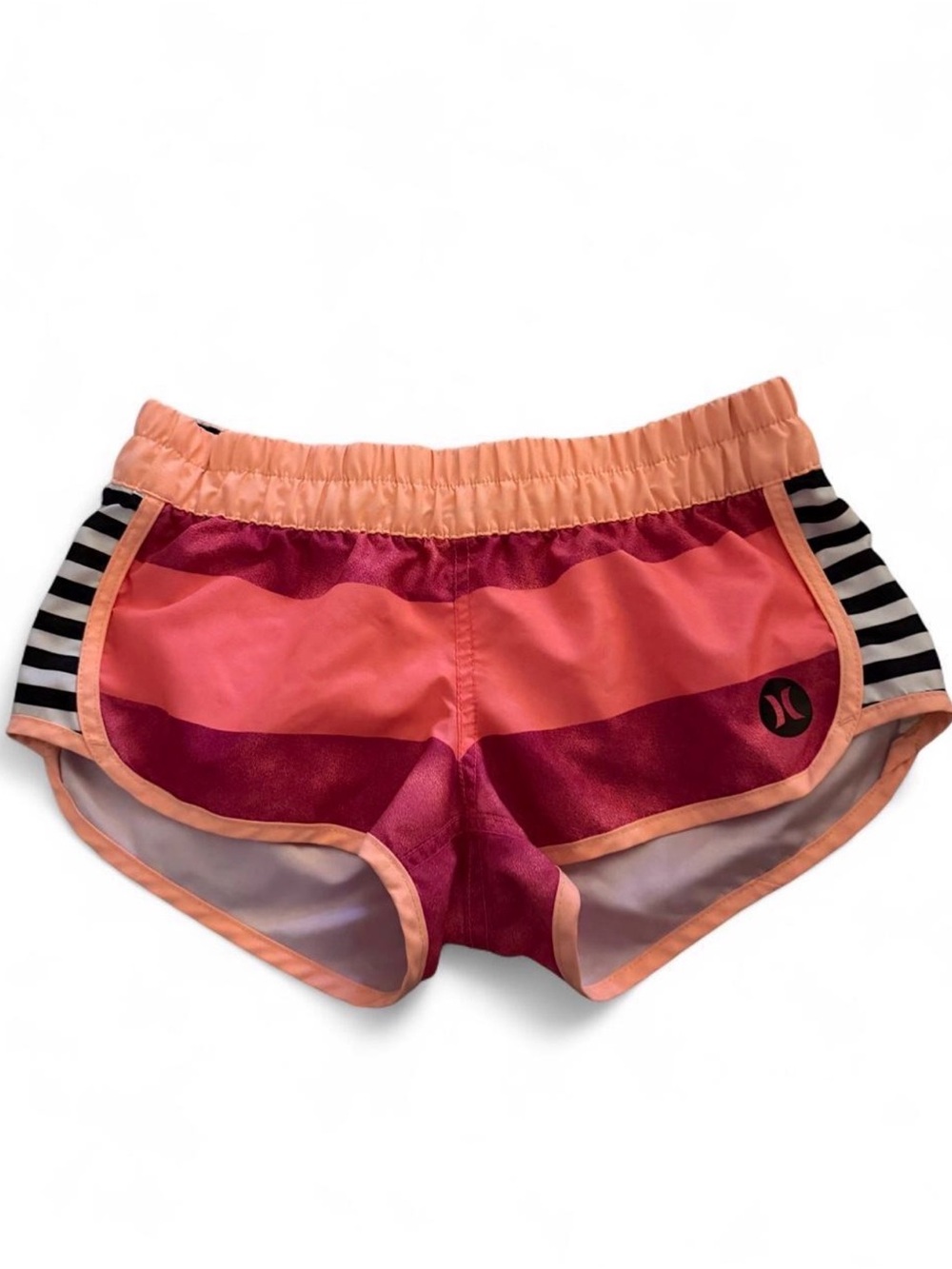 Hurley Women’s XS Pink Colorblock Athletic Running Shorts